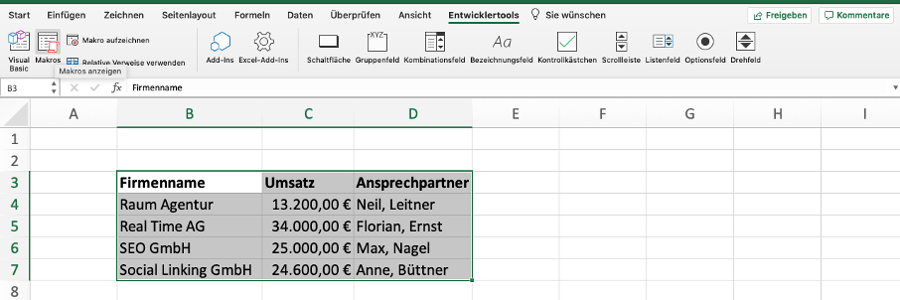Excel Makro Speichern Unter Name Aus Zelle Die wichtigsten Excel Makros (nicht nur) für Marketer